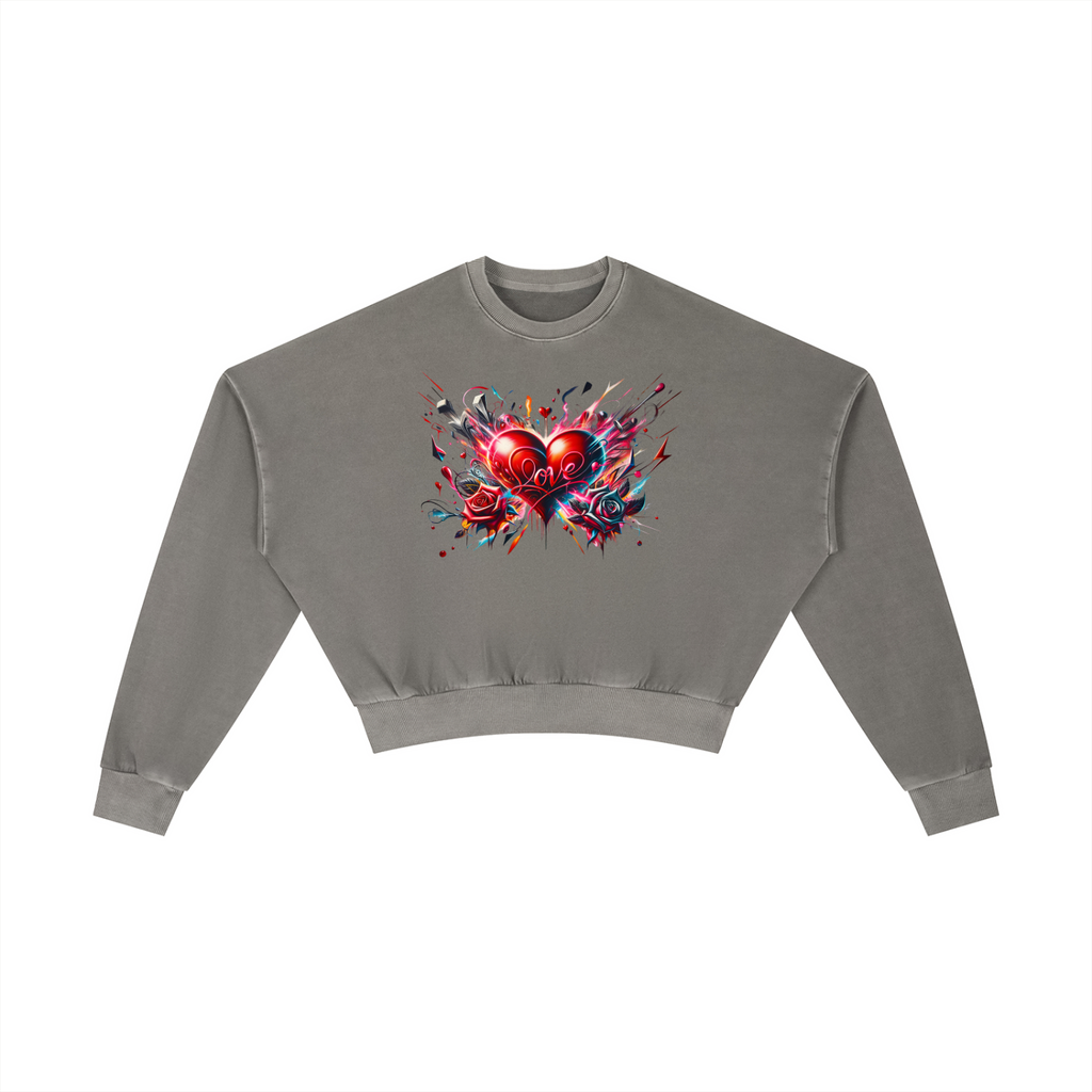 Original ViK Designs Vintage Washed Cropped Sweatshirt