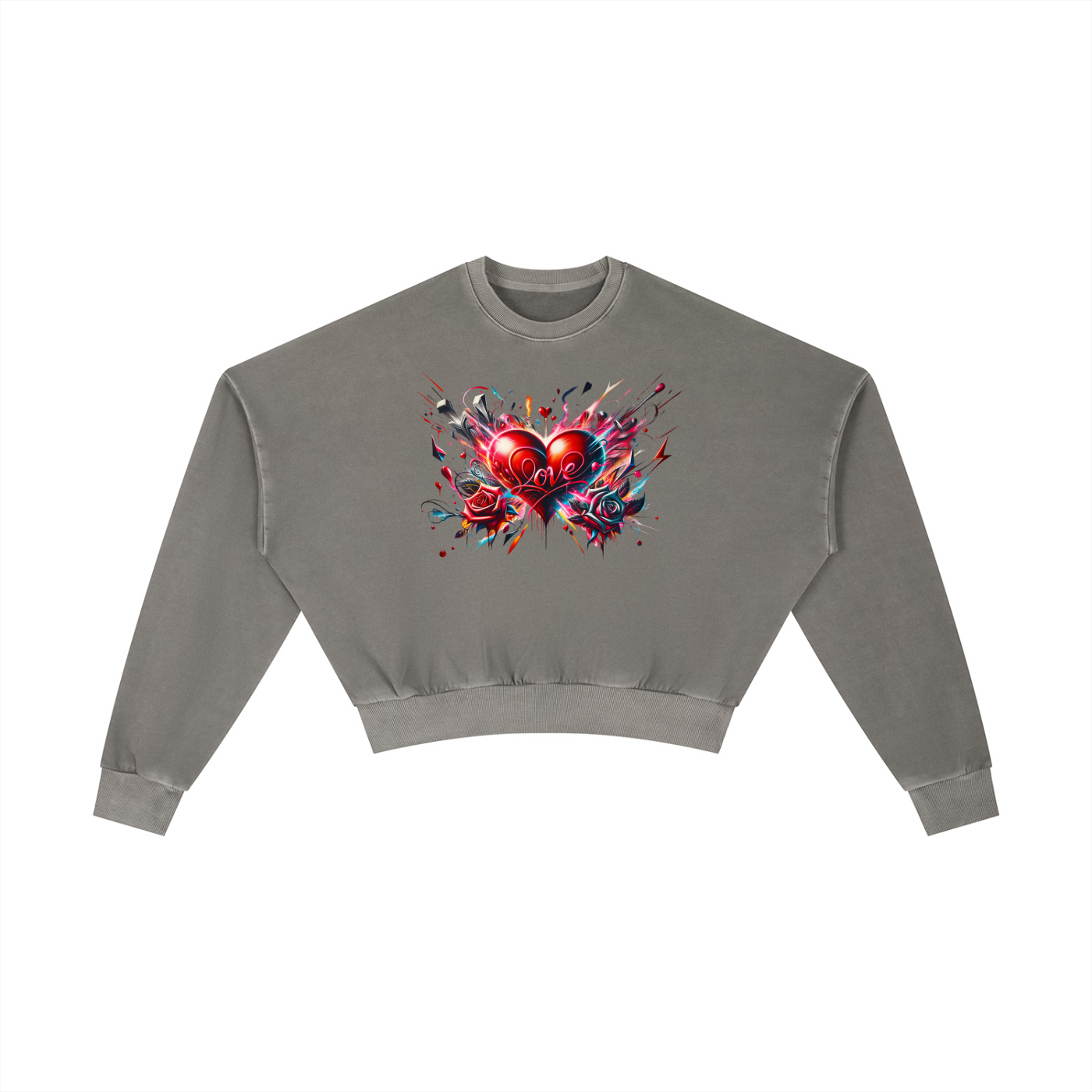 Original ViK Designs Vintage Washed Cropped Sweatshirt