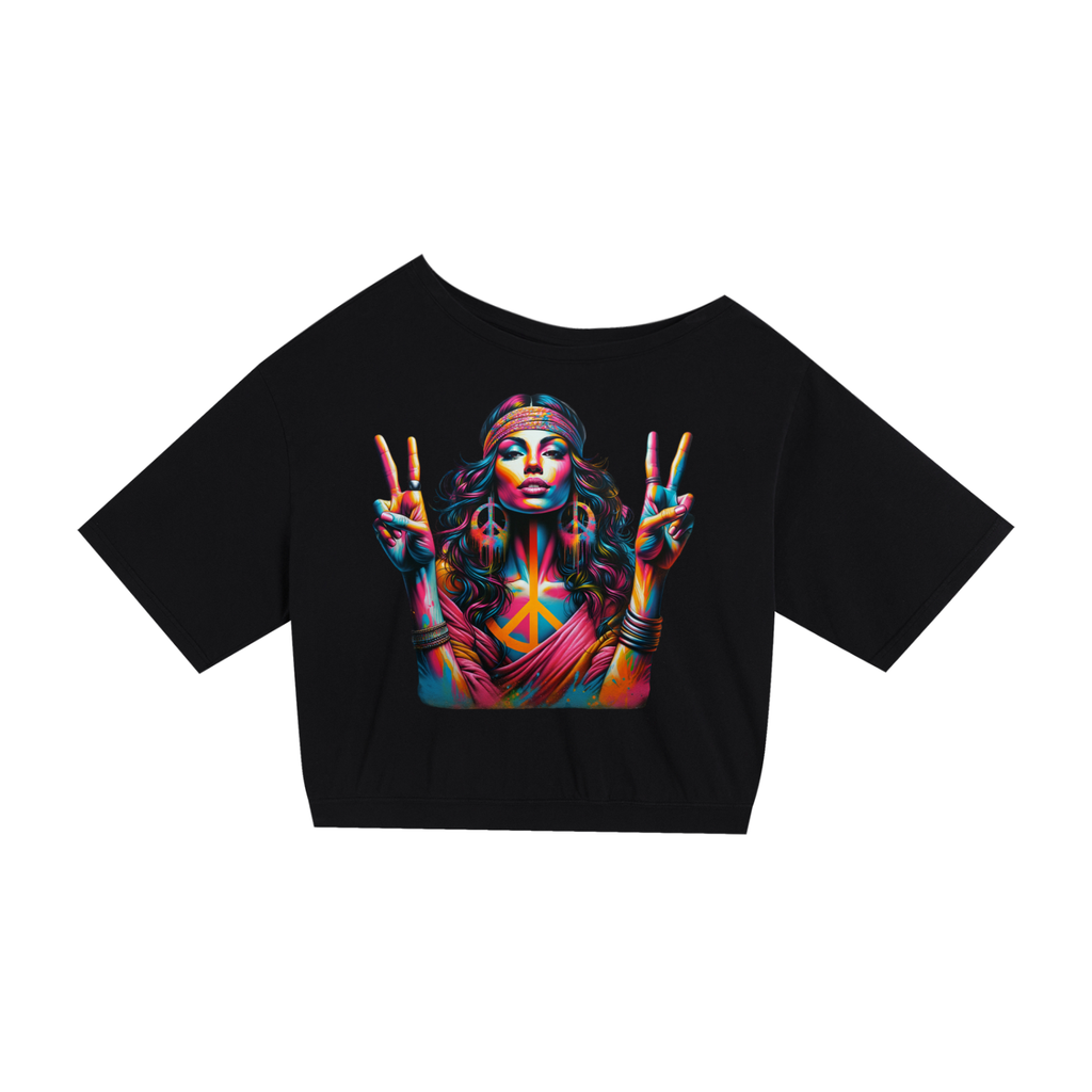 Original ViK Designs Asymmetric Shoulder Oversized Cotton T-Shirt