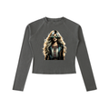 Original ViK Designs Dyed Washed Raglan Long Sleeve Slim T-Shirt