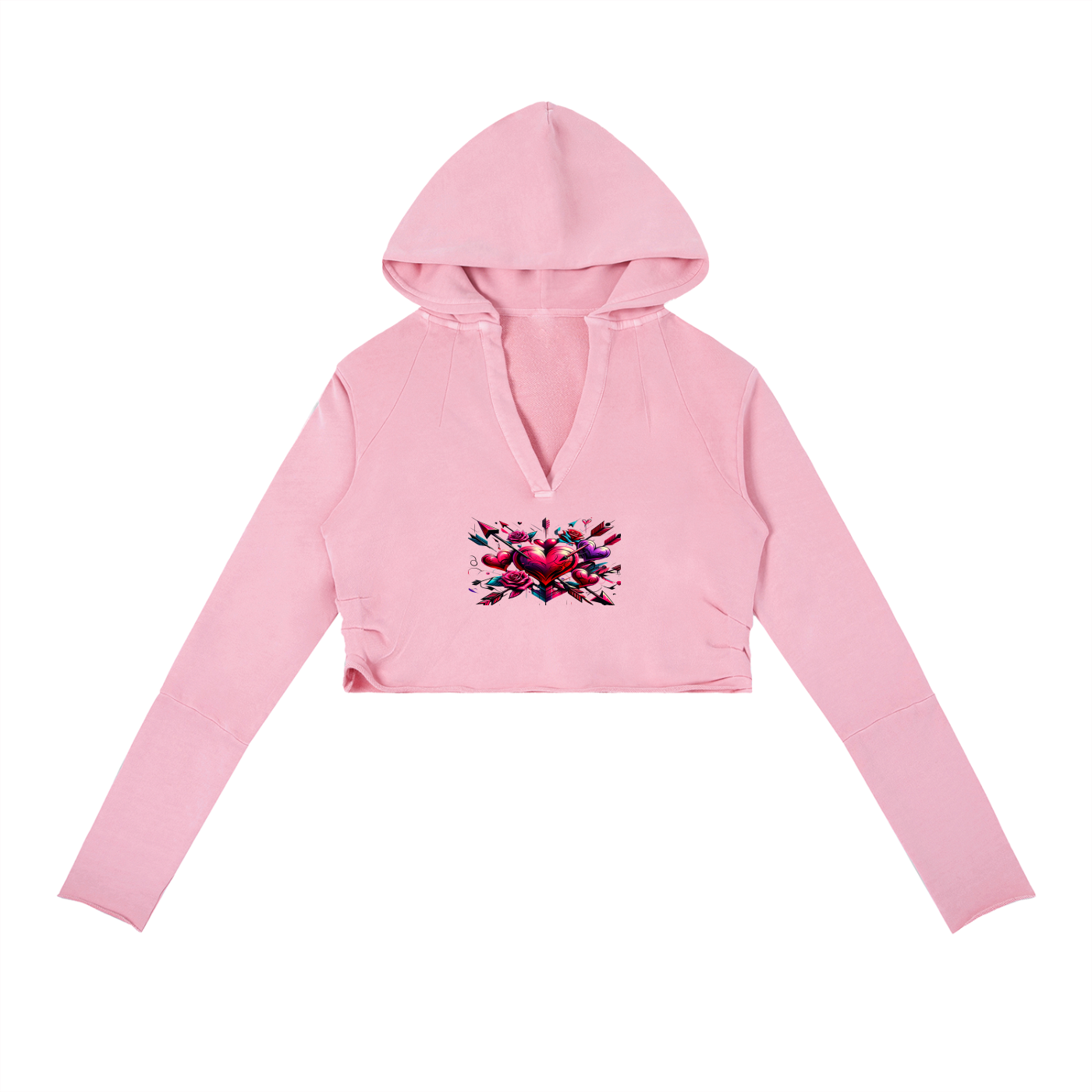 Original ViK Designs Vintage Washed Raw Edge Hoodie