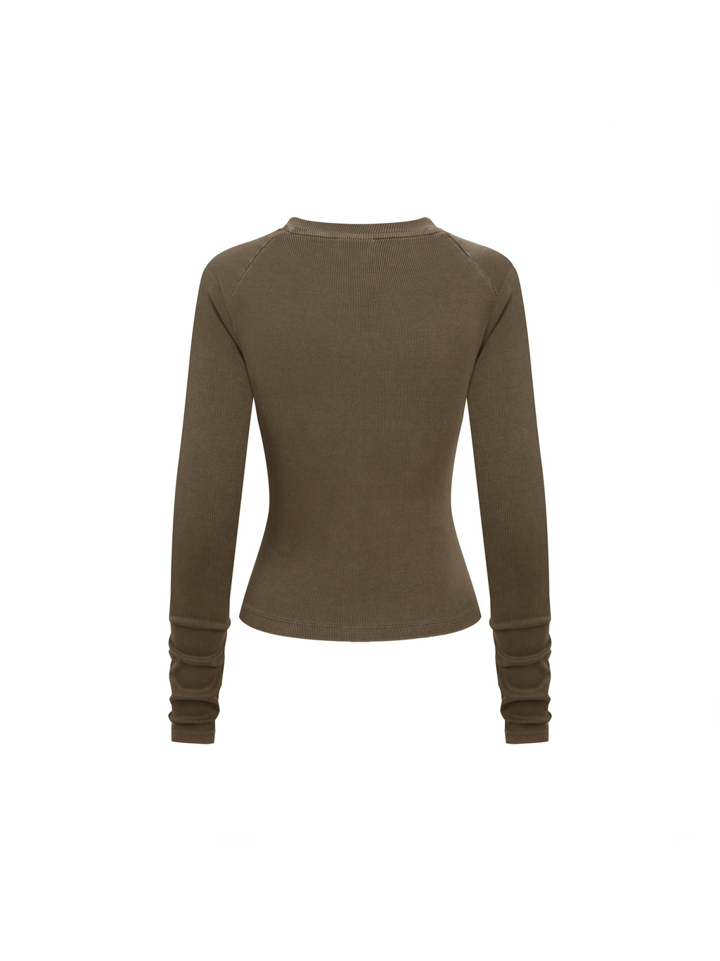 Original ViK Designs Dyed Washed Raglan Long Sleeve Slim T-Shirt